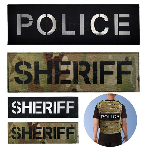 Law Enforcement SHERIFF BACK PATCH POLICE DEPARTMENT Sheriff corps Tactical  SWAT Patch badge for Vest Uniform
